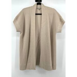 Neiman Marcus 100% Cashmere Shawl Collar Open Front Cardigan Sweater Size M